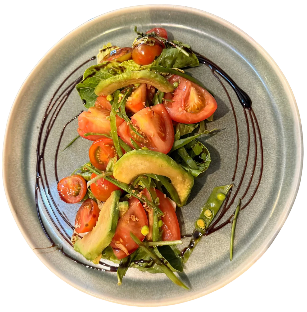 Fresh salad with avocado and tomatoes