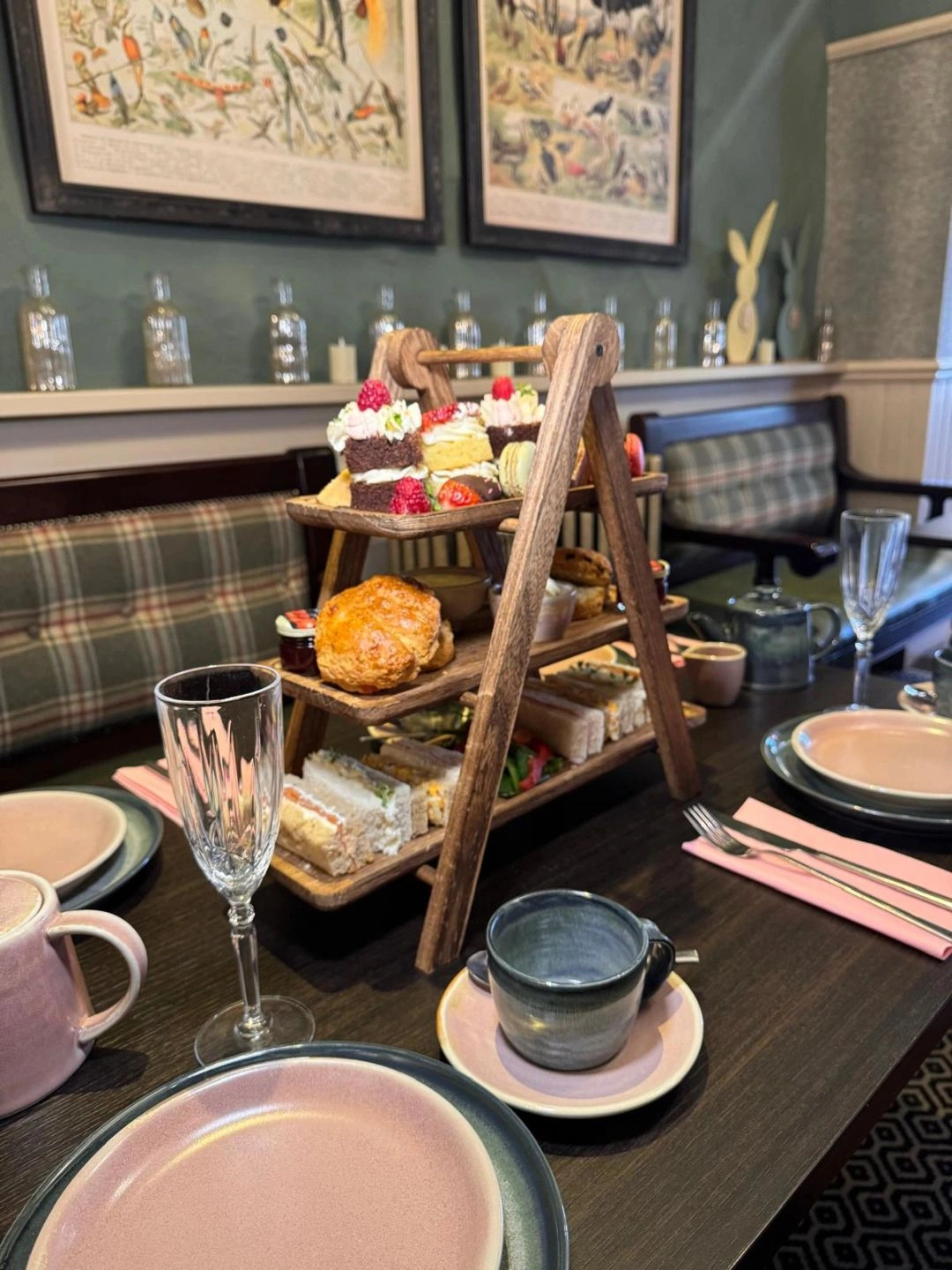 Elegant table setting with pastries