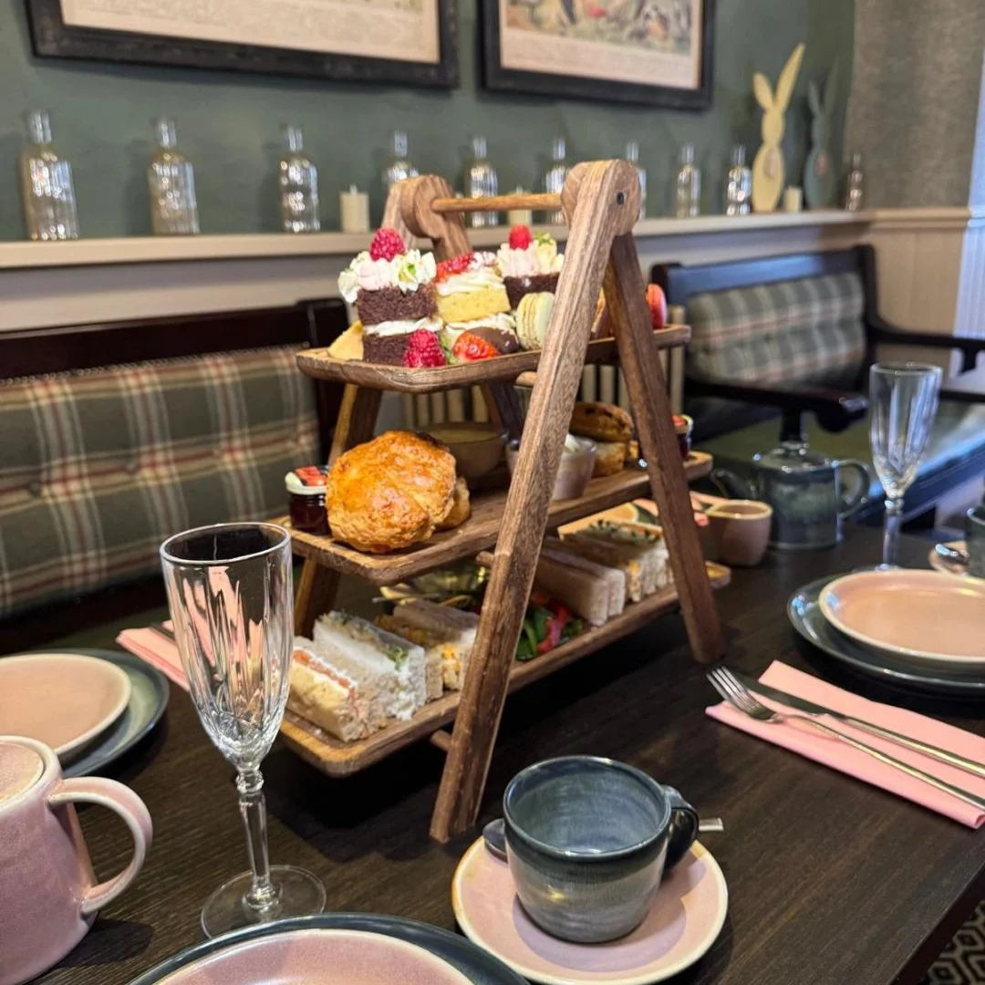 Elegant table setting with pastries